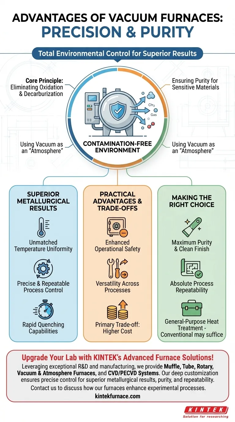Quali sono i vantaggi dell'utilizzo dei forni a vuoto? Ottenere un controllo metallurgico superiore e purezza Guida Visiva