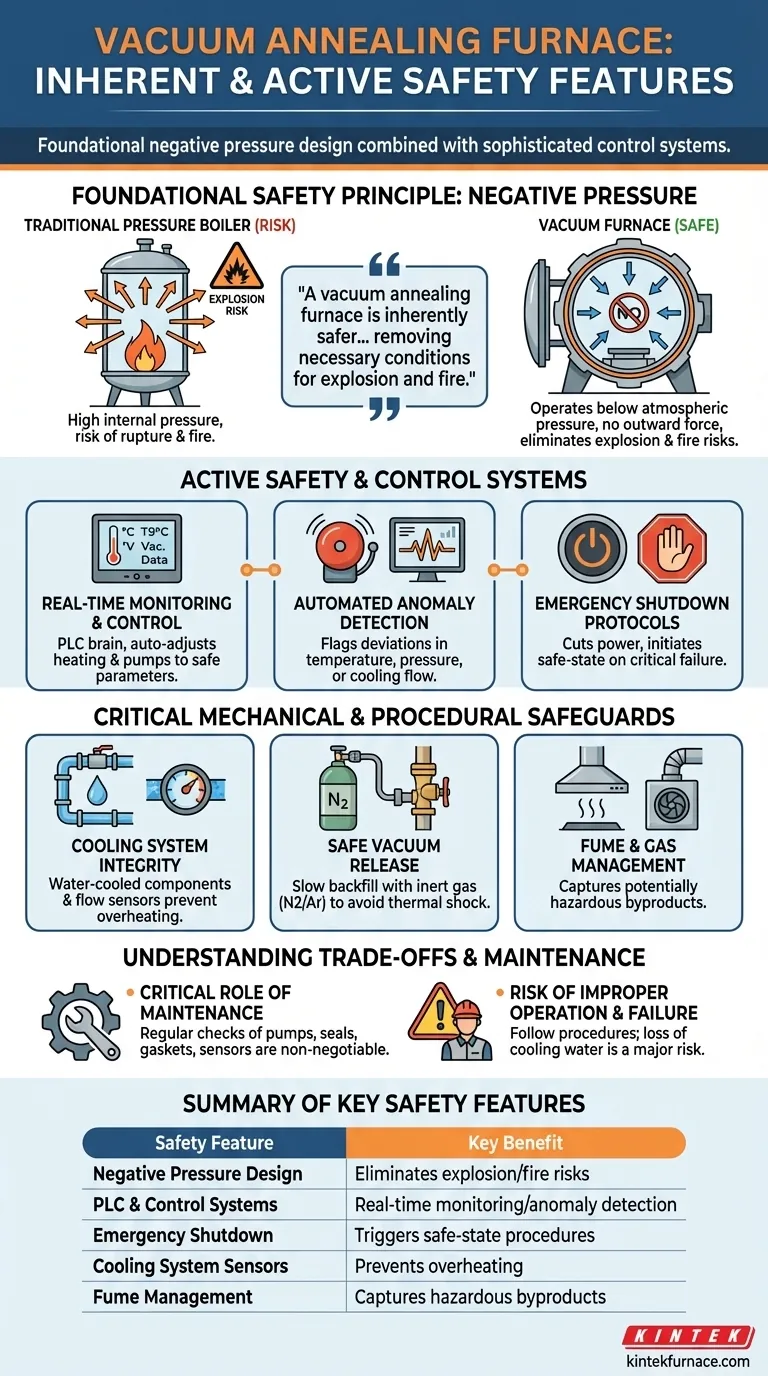 Quais recursos de segurança estão associados aos fornos de recozimento a vácuo? Garanta Processamento Térmico Livre de Explosões e Resistente a Incêndios Guia Visual