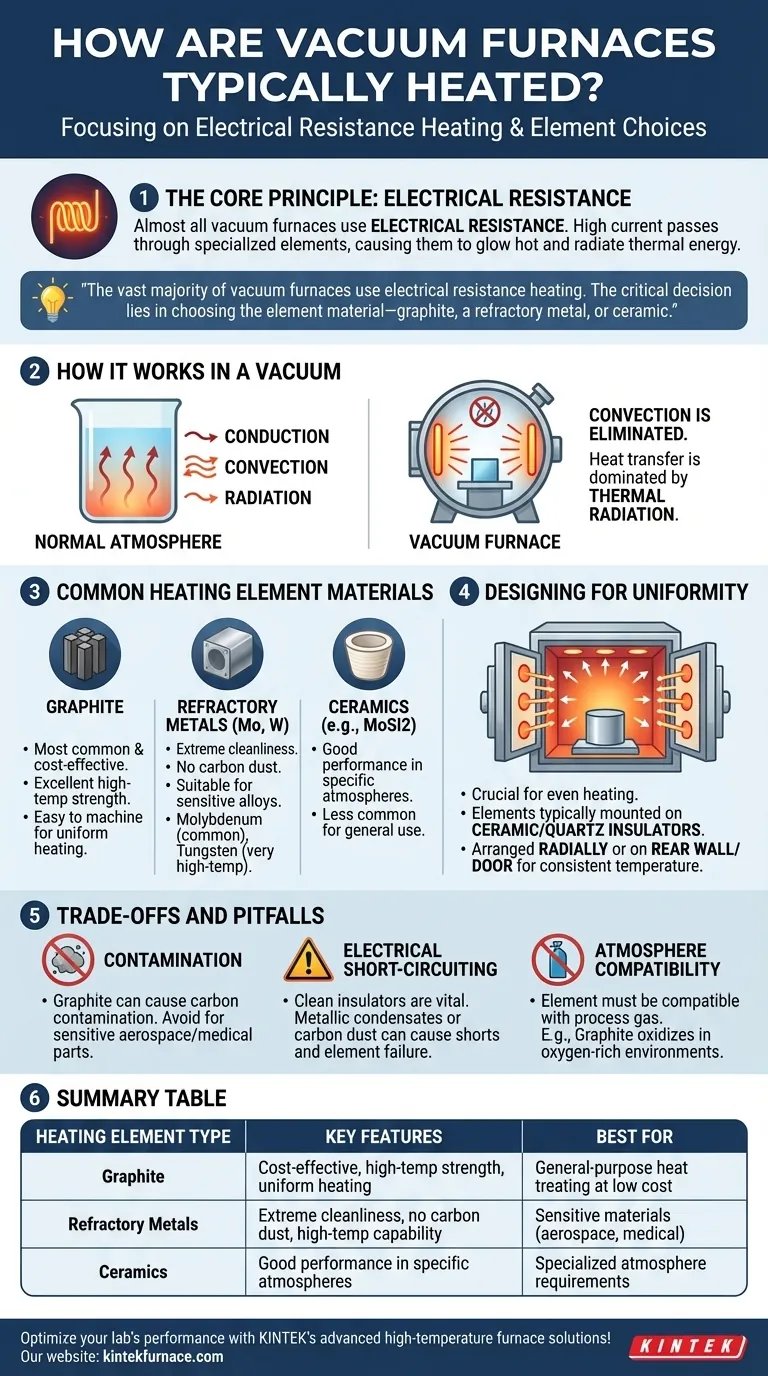 Comment les fours sous vide sont-ils généralement chauffés ? Découvrez des solutions de chauffage efficaces et propres Guide Visuel
