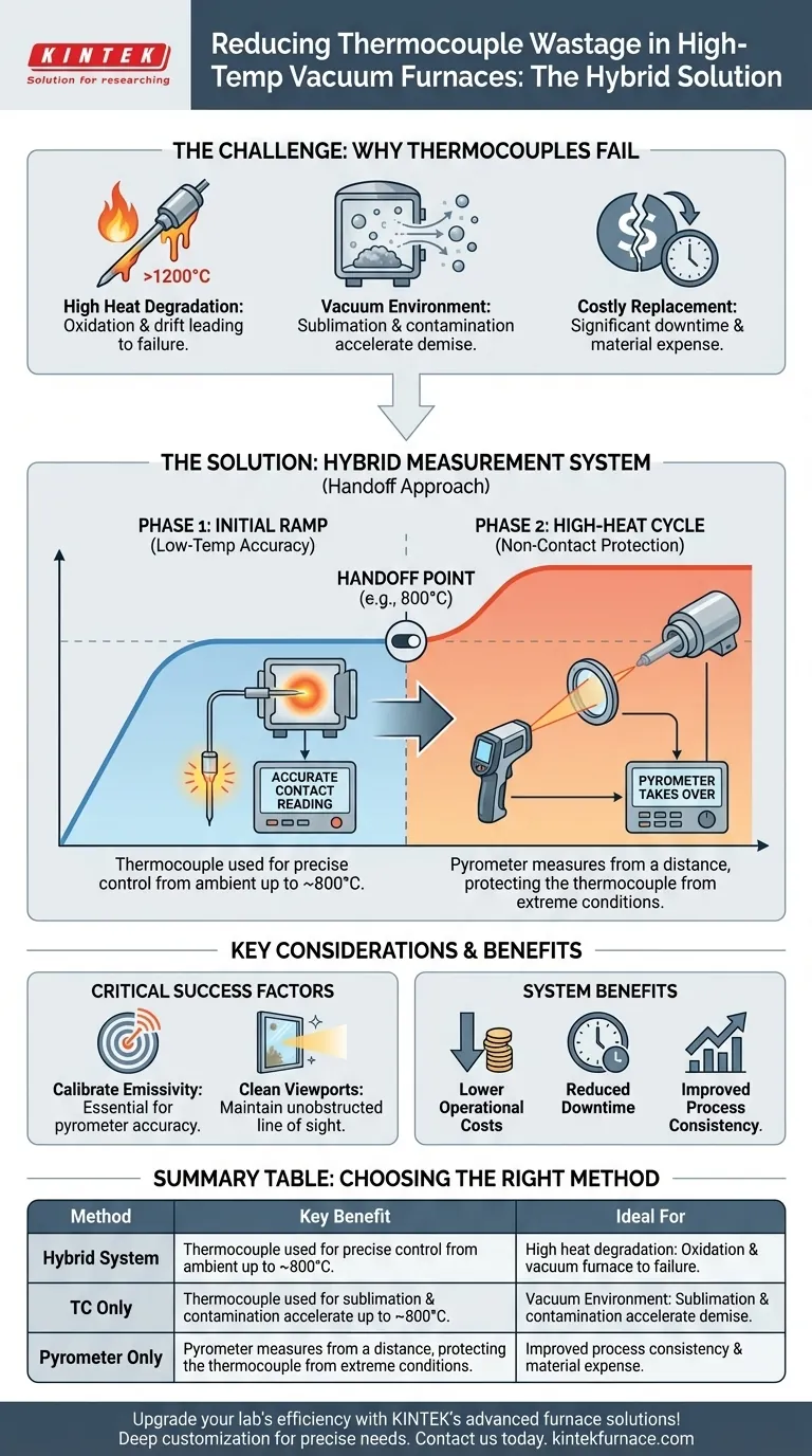 How is thermocouple wastage reduced in high temperature vacuum furnaces? Extend Lifespan with Hybrid Systems Visual Guide