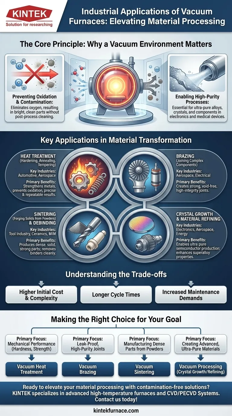 真空炉有哪些常见的工业应用？在您的工艺中实现纯净与卓越性能 图解指南