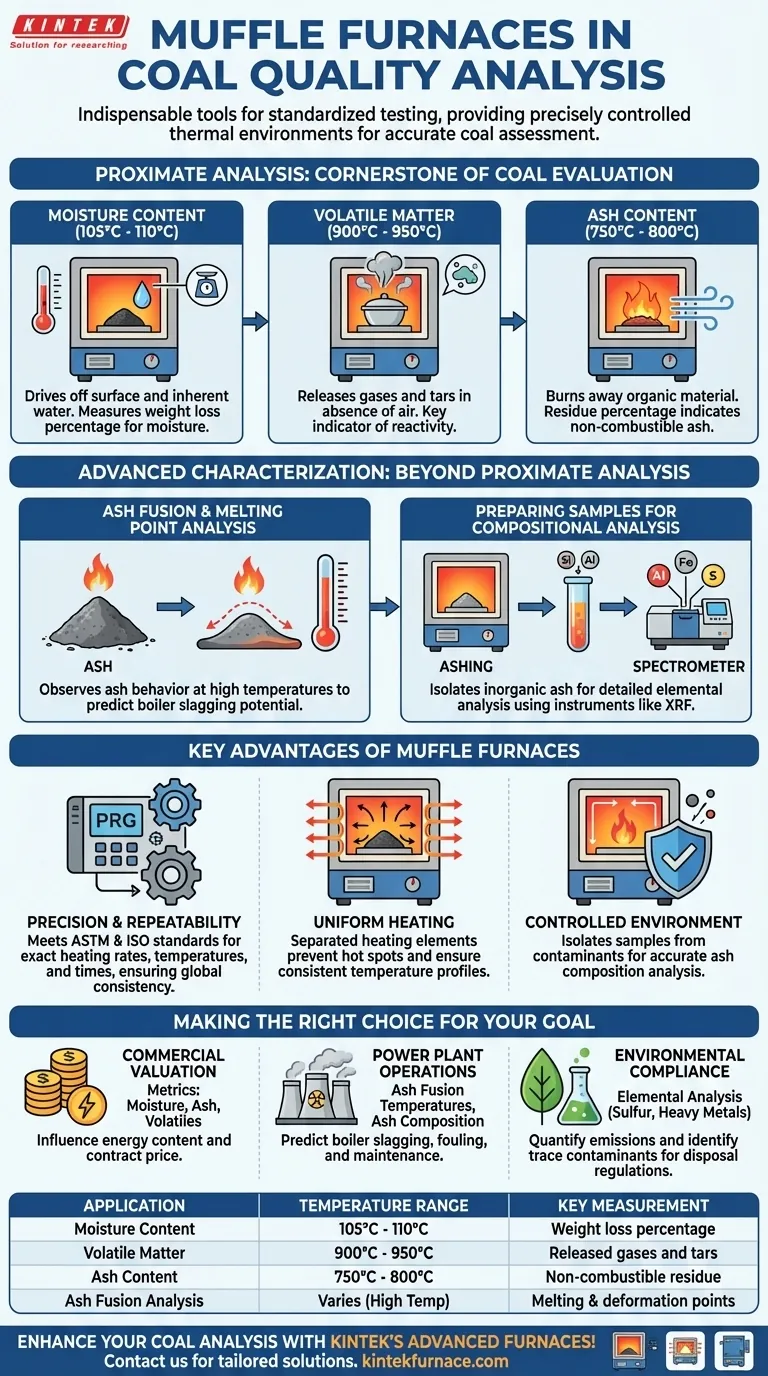 What applications does a muffle furnace have in coal quality analysis? Essential for Precise Coal Testing Visual Guide
