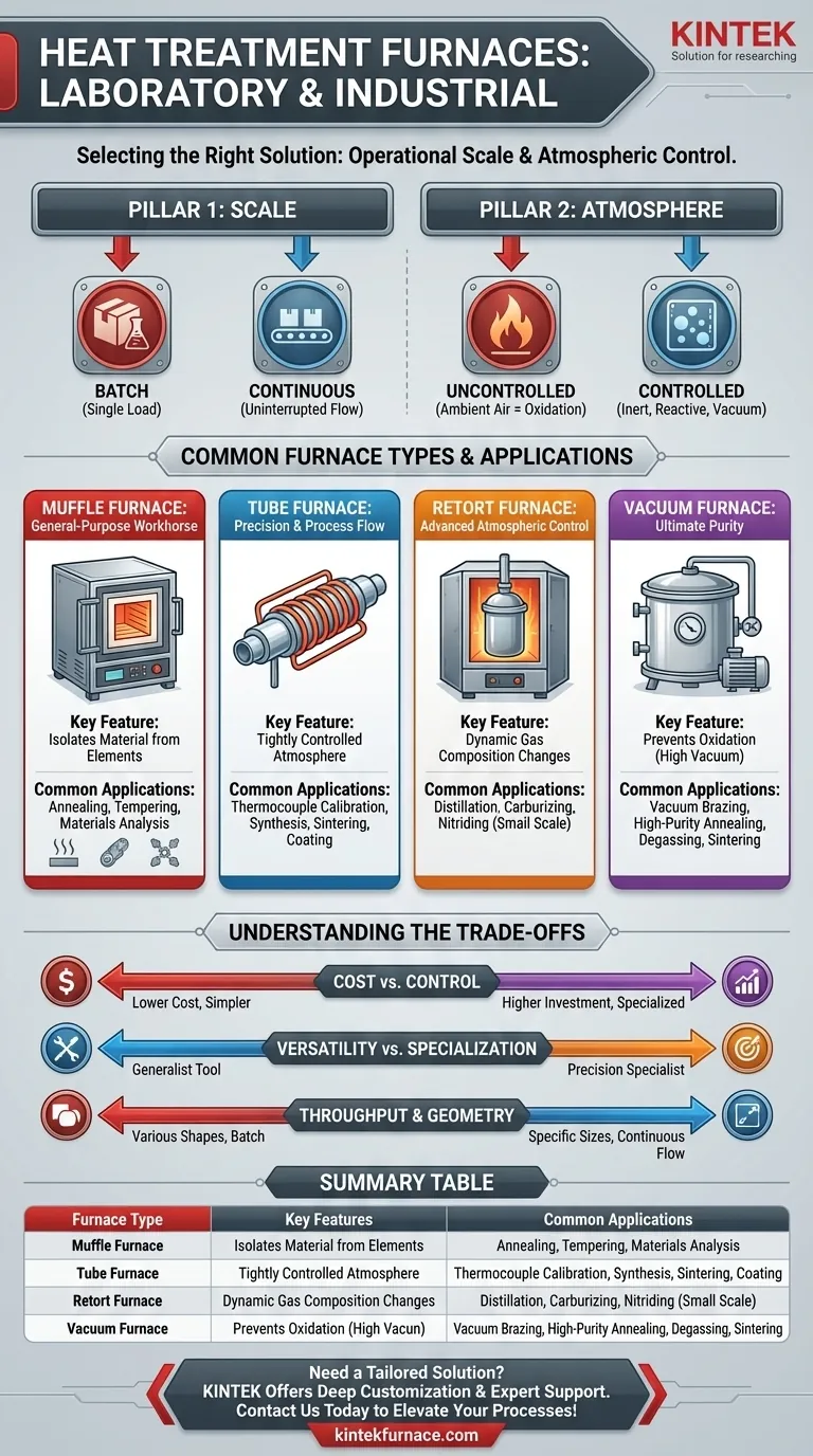 Quali sono i principali tipi di forni per trattamenti termici? Scegli il Forno Giusto per il Tuo Laboratorio o Industria Guida Visiva