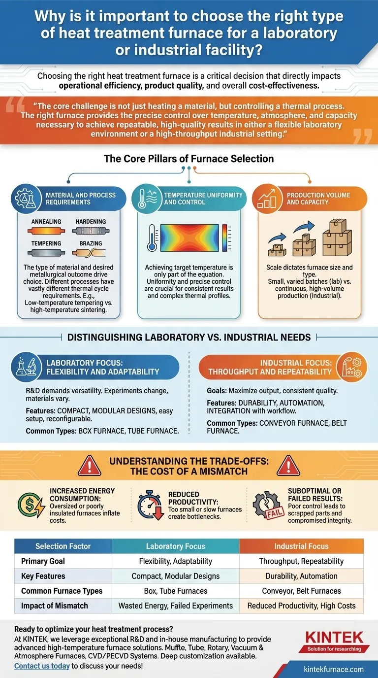 Perché è importante scegliere il giusto tipo di forno per il trattamento termico? Aumenta l'efficienza e la qualità nel tuo laboratorio o impianto Guida Visiva