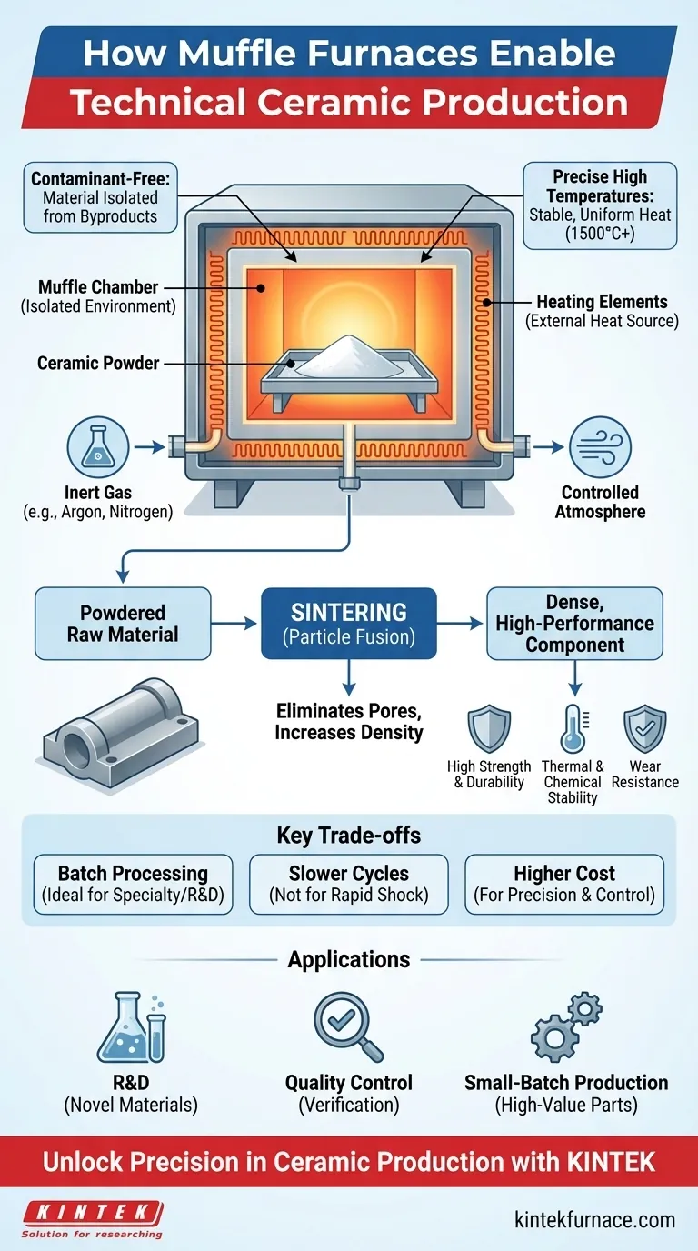 In che modo i forni a muffola contribuiscono alla produzione di ceramiche tecniche? Ottenere ceramiche dense e di elevata purezza con precisione Guida Visiva