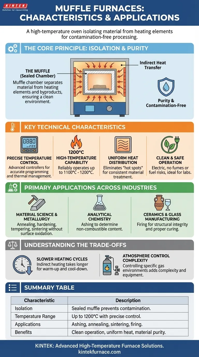 Quali sono le caratteristiche e le applicazioni dei forni a muffola? Ottieni un riscaldamento puro e ad alta temperatura per il tuo laboratorio Guida Visiva