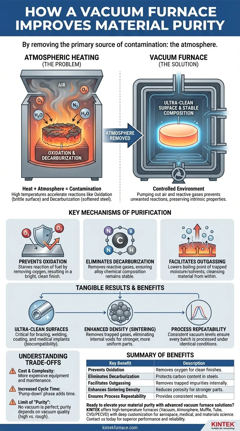 Comment un four sous vide améliore-t-il la pureté des matériaux ? Obtenez une intégrité matérielle supérieure grâce à des environnements contrôlés Guide Visuel