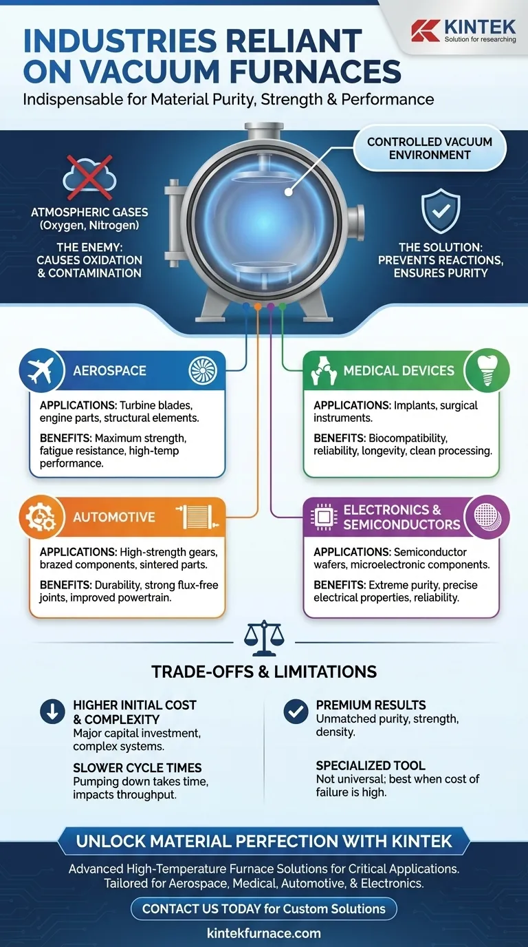 哪些行业通常使用真空炉？航空航天、医疗、汽车和电子行业至关重要 图解指南