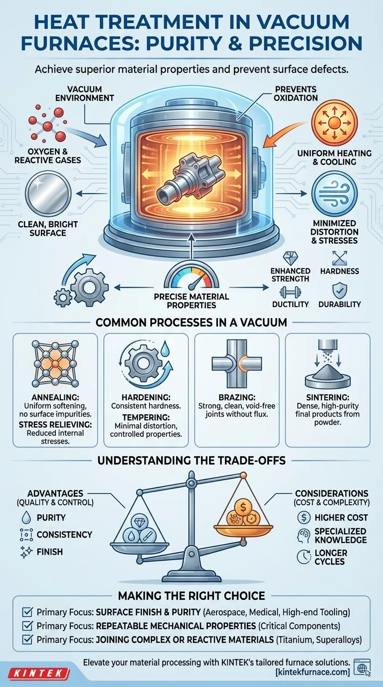 What types of heat treatment processes use vacuum furnaces? Achieve Purity and Precision in Material Processing Visual Guide