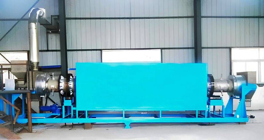 Continuous electric rotary furnace for battery materials
