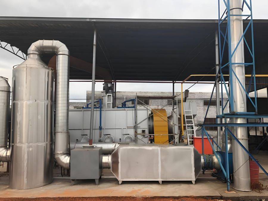Continuous production rotary pyrolysis furnace