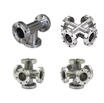 Ultra High Vacuum Stainless Steel KF ISO CF Flange Pipe Straight Pipe Tee Cross Fitting