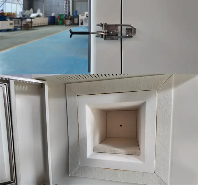 Partial view of the muffle furnace