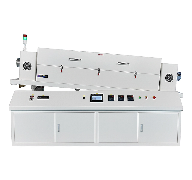 Rotary tube furnace front