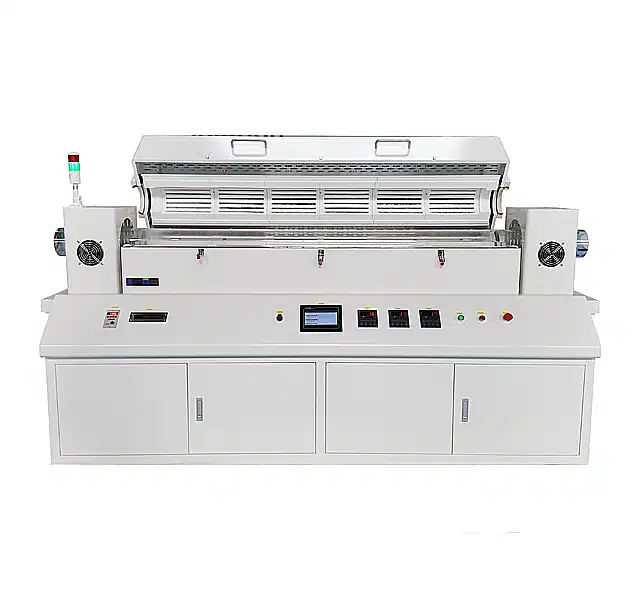 Rotary tube furnace front