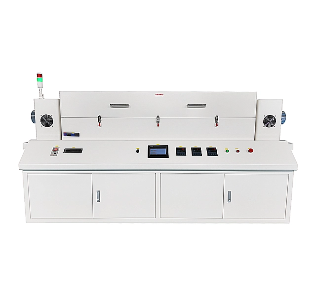 Rotary tube furnace front