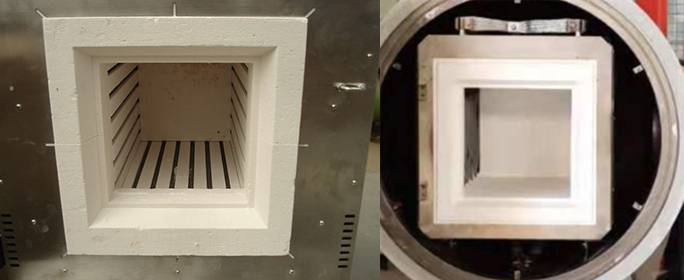 Four à vide avec revêtement en fibre céramique détails de la chambre