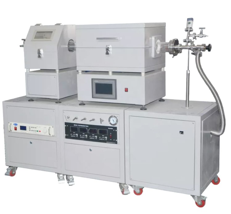 4 channels Mass Flow Controller PECVD system with high vacuum station
