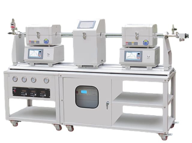 Slide PECVD system with dual split tube furnace configuration